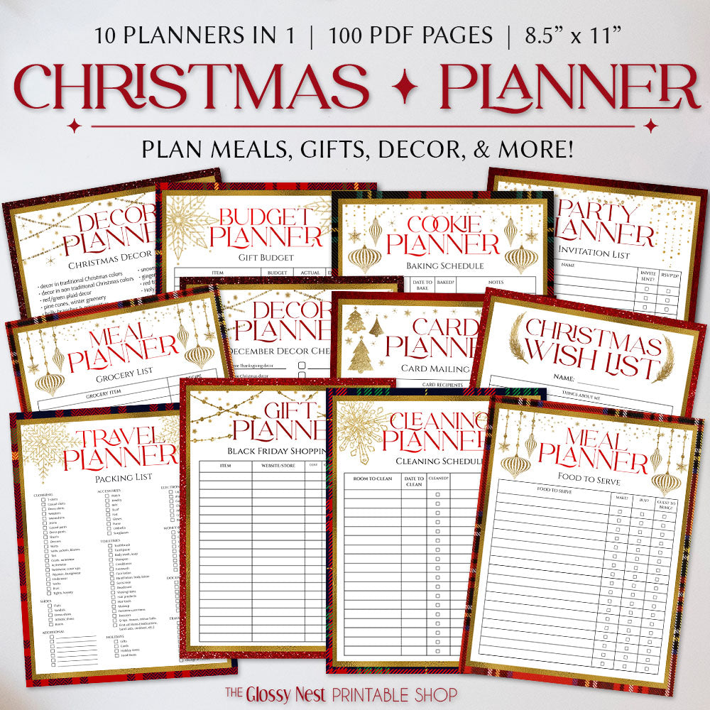 Printable!} Ultimate Christmas Planner (100 Pages) – The Glossy Nest  Printable Shop