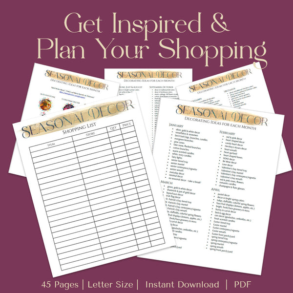 Seasonal Decor Planner (45 Pages)