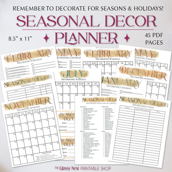 Seasonal Decor Planner (45 Pages)